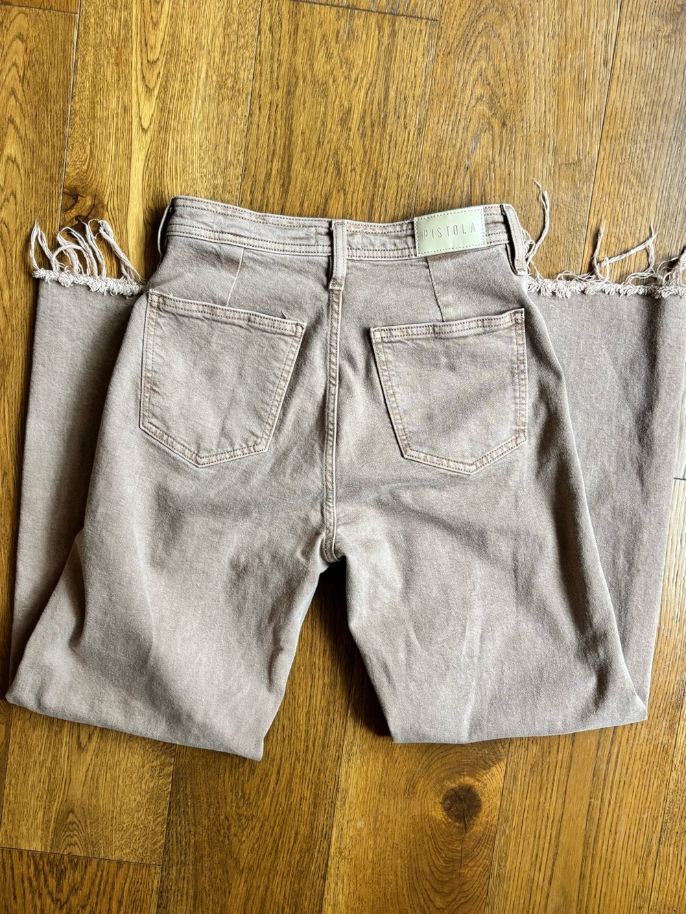 PISTOLA ANTHROPOLOGIE High-Rise Wide-Leg Frayed Jeans - Picture 5 of 9